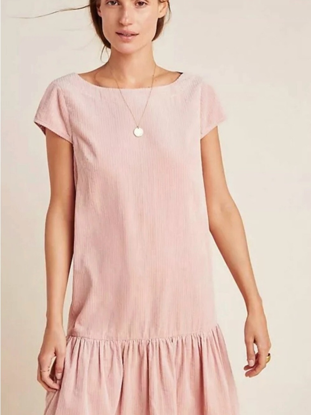 Anthropologie Blush Pink Mini Dress